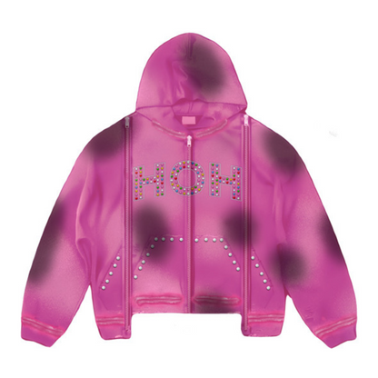 Pink Triple Zip Jacket
