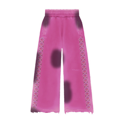 Pink Triple Zip Sweatpants